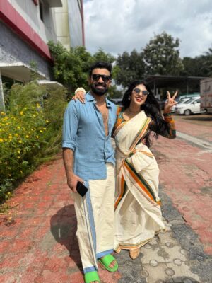 Drishya Raghunath Instagram - Happy onam from DOSE 🫶🏻

Wearing : @abhiramam_ 🌻

#drishya #drishyaraghunath
