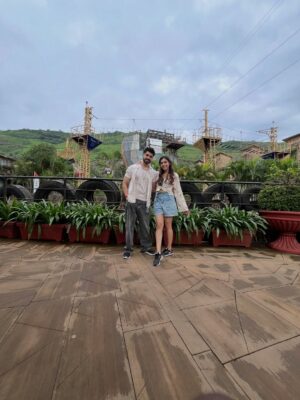 Eisha Singh Instagram - We had an absolute blast @dellaresortsandadventure — luxury living, breathtaking views, monsoon magic, the thrill of adventure, and dining 150 ft above ground at the Sky Garden. Truly a getaway to remember ✨❤️ 

#AvinashMishra #EishaSingh