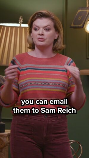 Elaine Carroll Instagram - You know the 4 bases in dating, but do you know 7th base? — Sam Reich DEFINITELY doesn't! #smartypants #dropout #presentation #elainecarroll #love #dating #relationship #relationships