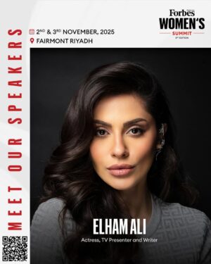Elham Ali Instagram - We’re pleased to welcome Elham Ali, Actress, TV Presenter and Writer, to the Forbes Middle East Women’s Summit 2025. Her work across entertainment and media continues to influence and inspire audiences throughout the region. ​

📍 November 2–3, Fairmont Riyadh ​
🔗 Register now through the link in bio.

 ​الممثلة ومقدمة البرامج والكاتبة إلهام علي تنضم إلى قمة فوربس الشرق الأوسط للمرأة 2025. بإبداعها وحضورها المؤثر في الترفيه والإعلام، تواصل إلهام الجماهير في مختلف أنحاء المنطقة. 📍2-3 نوفمبر، فندق فيرمونت الرياض 

🔗 انضموا إليها وإلى نخبة من أبرز القيادات النسائية من المنطقة والعالم في قمة المرأة 2025… سجّلوا الآن عبر الرابط في البايو. 

#ForbesMiddleEastWomenSummit #ForbesMiddleEastEvents #ForbesME #Riyadh #WomenInLeadership #VoicesOfChange