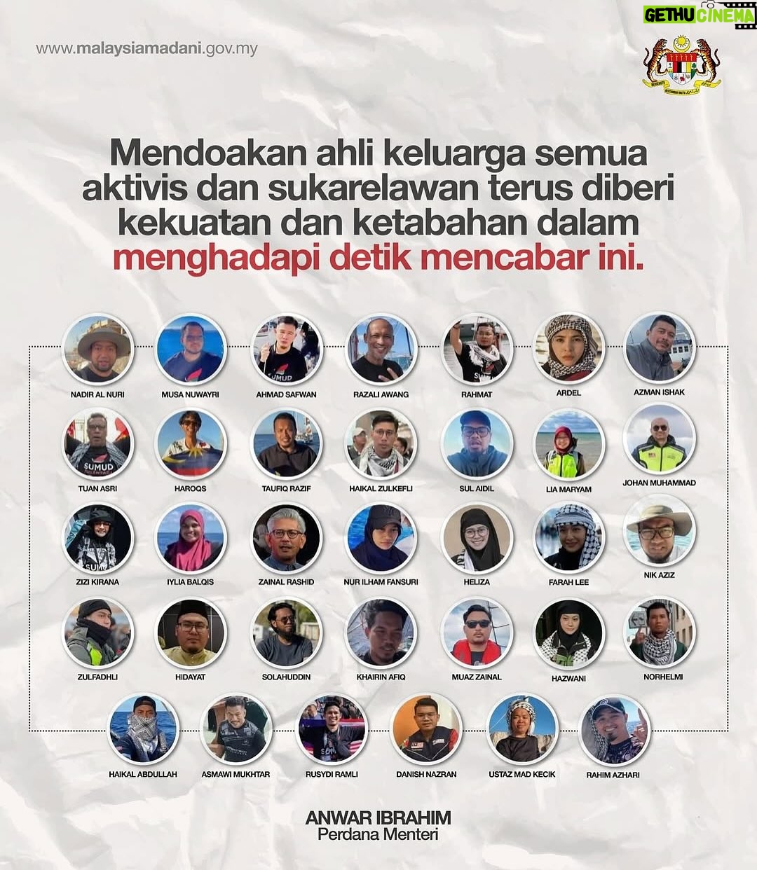 Emelda Rosemila - 2.6K Likes - Setiap suara membawa harapan. Kami bersatu menuntut keadilan dan pembebasan segera sukarelawan Malaysia yang ditahan Israel.Kezaliman tidak boleh lagi disenyapkan. Salam hormat buat semua sahabat kita yang terlibat dapat berjihad untuk #GAZA

#sumudflotilla #freepalestine