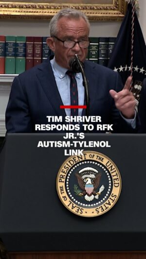 Erin Burnett Instagram - Timothy Shriver, the chairman of Special Olympics International and cousin of HHS Secretary RFK Junior, reacts to President Trump and RFK junior’s announcement pushing an unproven link between #Autism and #Tylenol. 

#CNN #OutFrontCNN #RFKjr