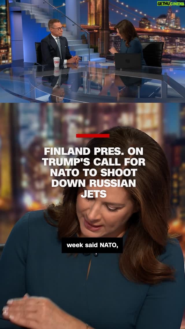 Erin Burnett - 2.7K Likes - President Alexander Stubb of Finland, whose country is a member of NATO and shares Russia’s border, talks one-on-one with CNN’s Erin Burnett about what’s next for #Putin after President #Trump said #NATO should shoot down incursions.

#OutFrontCNN