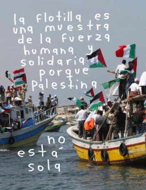 Esmeralda Pimentel Instagram - ¿Realmente los barcos terminarían con el g3noc1d10?
No, lo saben y lo sabemos. Pero es una muestra de solidaridad de los pueblos del mundo hacia Palestina para decirles que no están solxs y que seguiremos acá intentando y saliendo a las calles para sostenerles, que aunque la complicidad genocida de los gobiernos siga existiendo, los pueblos nos desbordaremos hasta llegar a G4za.
No se trata te poner en el centro la flotilla, se trata de mirar lo endeble que es el sistema internacional que construyeron las potencias, la poca o nula injerencia que tienen esos organismos internacionales gestionados por el Norte Global. Lo que nos muestra este ataque a la flotilla es que el derecho internacional se puede romper y manejar como las potencias decidan, que nunca ha existido para respetar a los pueblos.
Exigimos al gobierno de México @gobmexico y al @sremx romper con URGENCIA relaciones con Isr4el, exigimos el cese al fuego y al g3noc1dio palestino 🇵🇸🇵🇸🇵🇸🇵🇸🇵🇸🇵🇸🇵🇸🇵🇸🇵🇸
