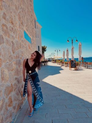 Esther Anil Instagram - Not Tokyo, just some island in Croatia questioning if Euro summer is bliss or just sweaty capitalism 🏝️ ☀️ 💰