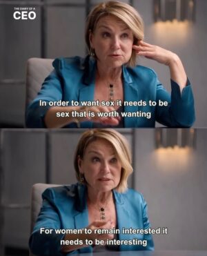 Esther Perel Instagram - You think she’s losing interest, but she’s not feeling anything.

Comment ‘Watch’ and I’ll personally DM you the conversation. 

@estherperelofficial breaks down a truth most men don’t see coming: women often get bored of monogamy long before men do.

But it’s not about quantity. It’s about energy. If the connection lacks vibrancy, creativity, and presence, it fades. The issue isn’t the act itself. It’s who she’s experiencing it with… and how.

What do you think keeps long-term connection alive?

Credit: @estherperelofficial x @thediaryofaceopodcast