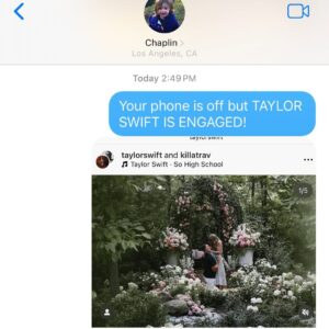 Ever Carradine Instagram - My daughter’s school banned phones which is great until you want to tell her Taylor Swift and Travis Kelce are engaged.