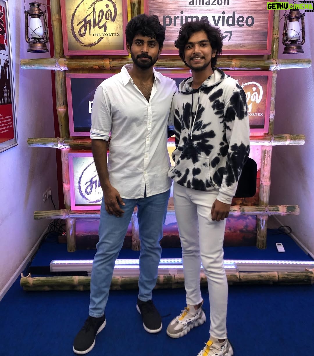 FJ Adisayam - 55.3K Likes - And here’s my on screen family which is apparently a real family now . The comfort. Zone I got with my mother @sriya_reddy (Regina), @kathir_l (Sakkara) anna and Dad Prem sir is something very blessed I feel . Love you all for showing Soo much of love to our family . 

#suzhalonprime #suzhalthevortex #actorslife #actors #kathiractor #premactor #sriyareddyfans #suzhal #naanungalfj