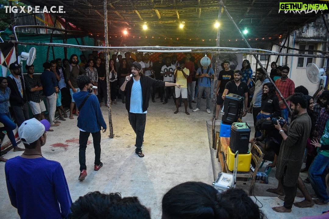 FJ Adisayam - 2.7K Likes - #throwbackporkalam
And yeah that is PORKALAM (Chennai’s biggest underground HipHop showcase) 1st edition . People who missed it can join us for the second Edition 💯 *Tag your HipHop friends in the comment *

@peace.hiphop x @theintgen 
Shot: @_bhavixlens_ @abinandhan_sundararajan 
#sollisaiparavattum #tamizhhiphopvaazhga #realhiphopforlife #rap #beatbox #faceoff #culture #community #beatboxing #rapping #dancing #breaking #freestyle #undergroundhiphop #vibes #hiphopnight #revolution #artist #independent #musiclover #peacehiphop #oliperukkeyz #peace #fjpeace