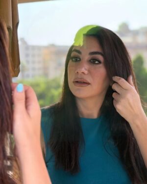 Fadwa Abed Instagram - getting ready and glammed by  @ayatfahiemmakeupstudio

 🦋💙 🫰🏽