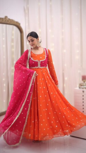 Farheen Panjwani Instagram - Orange and pink together 🧡💖✨

Comment ‘Love’ to get the link to everything I’m wearing here directly in your DMs 📥🔗✨ #QuickOutfitsWithFarheen

Outfit @mirayaz_jpr 
Earrings @polki_potli 

#ootd #indian #fashionreels #outfits #outfitinspo #grwm #desi #personalstyle #ethnic #indian #festiveseason #rakshabandhan #diwali #weddingseason #indianoutfit #anarkali#