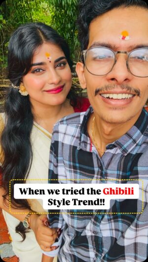Farsana Rahman Instagram - When we tried the trendd!!😍🤌🏻

[ ghibli image, ghibli trend, chatgpt ghibli trend, chatgpt ]

#studioghibli #ghibli #chatgpt4
#chatgptprompts #chatgpt #ghiblitrend #chatgpttrend #anime #animetrend #ai #sarath_rhythms