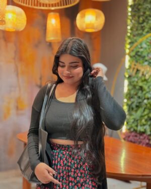 Farsana Rahman Instagram - 🦋
#fyp #outfit #love #smile #amaran #saipallavi #happy #sanarahman #trendingsong