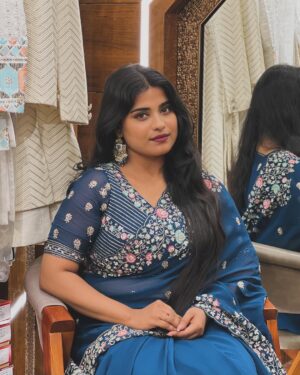 Farsana Rahman Instagram - Elegance never goes out of style 🦋
#saree#fyp#kerala