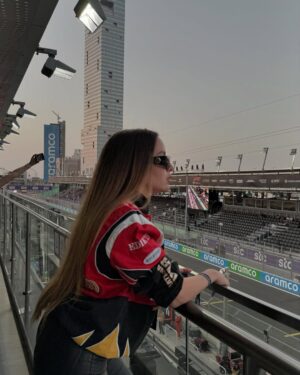 Gamila Awad Instagram - Speed, style, and the sound of engines. Adrenaline at its chicest! @f1 🏎️