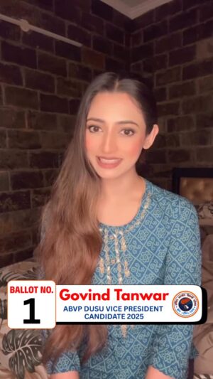 Gargee Nandy Instagram - Special thanks to @gargeenandy_official ji for the support. 🙏🏻🚩

GOVIND TANWAR BALLOT NO. 1 FOR DUSU VICE-PRESIDENT 🚩

#abvp4dusu #govind4dusu #govindtanwar #govindtanwarabvp #govindtanwarfordusu #dusu #dusu2025 #election
