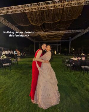 Gaurika Rathi Instagram - A friendship of over 13 years.
I knew she is a permanent piece because she showed up when life was extremely unfair, when I lost my very special person. I always say and will keep saying I have the best of humans in my life.
We have come a long long way and seeing you getting married to your LOVER is the most wholesome feeling.
my best girl is married.
I will miss you so much.
I love you🤍😭🧿