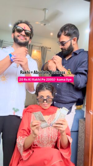 Geetanjali Chauhan Instagram - Happy Rakhi ♥️ 💵
@muninderchauhan @nitin_chauhaan
.
.
#geetanjalichauhan #rakhi #trendingreelsvideo