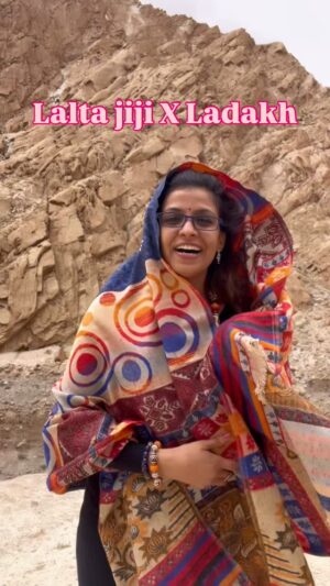 Geetanjali Chauhan Instagram - 😅😛lalta jiji had fun in Ladakh !!
.
.
#laltajijj #geetanjalichauhan #desimom #desi #comedyreelsindia