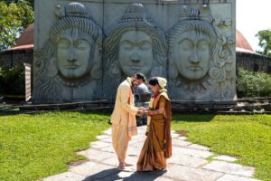 Giaa Manek Instagram - “Pristine and serene, in the abode of the Velliangiri Hills… immersed in divine grace, joy, and gratitude, we felt truly blessed as we walked through this well-defined, simple, profound, and sacred process of Bhuta Shuddhi Vivaha.

To all our loved ones who couldn’t be a part of the Vivaha—know that your love, wishes, and blessings were with us every step of the way. Grateful beyond words.

#love #gratitude”