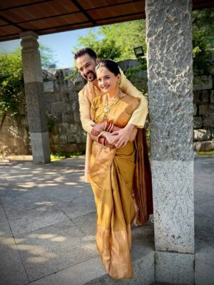 Giaa Manek Instagram - With the grace of Divine and Master’s and with all the love showered, we’ve stepped into this forever union — hand in hand, heart to heart.

We were two friends, today we’re husband & wife.

So grateful for the love, blessings and wishes from all our loved ones who made this day so special.

Cheers to a lifetime of laughter, adventure, memories, and togetherness as Mr. & Mrs

Gia & Varunn 
#bhutashuddhiwedding #isha #gratitude