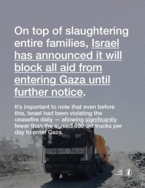 Greta Thunberg Instagram - 🚨 ISRAEL RAINS OVER 100 AIRSTRIKES ON GAZA 🚨

Since dawn, at least 100 Israeli airstr-kes have hit Gaza. At least 15 people have been k-lled so far, with the toll expected to rise in the coming hours as rescue teams reach more areas.

Israel has confirmed it launched a “massive wave” of attacks across the enclave, claiming to target “dozens of sites.” Among those hit were a busy café, family homes, and displacement tents.

On top of slaughter/ng entire families, Israel has announced it will block all aid from entering Gaza until further notice.

TAKE ACTION

* This post includes a free email template — send it to your elected official today - click the link in @humantiproject’s bio, or visit Humanti.org
* You can also use the template as a call guide. Find your MP’s, representative’s or elected official’s number online and speak to them directly.

Demand: Lift the siege, sanctions, a complete two-way trade embargo, and an immediate halt to all weapons shipments to Israel.

Sources on Slide 8