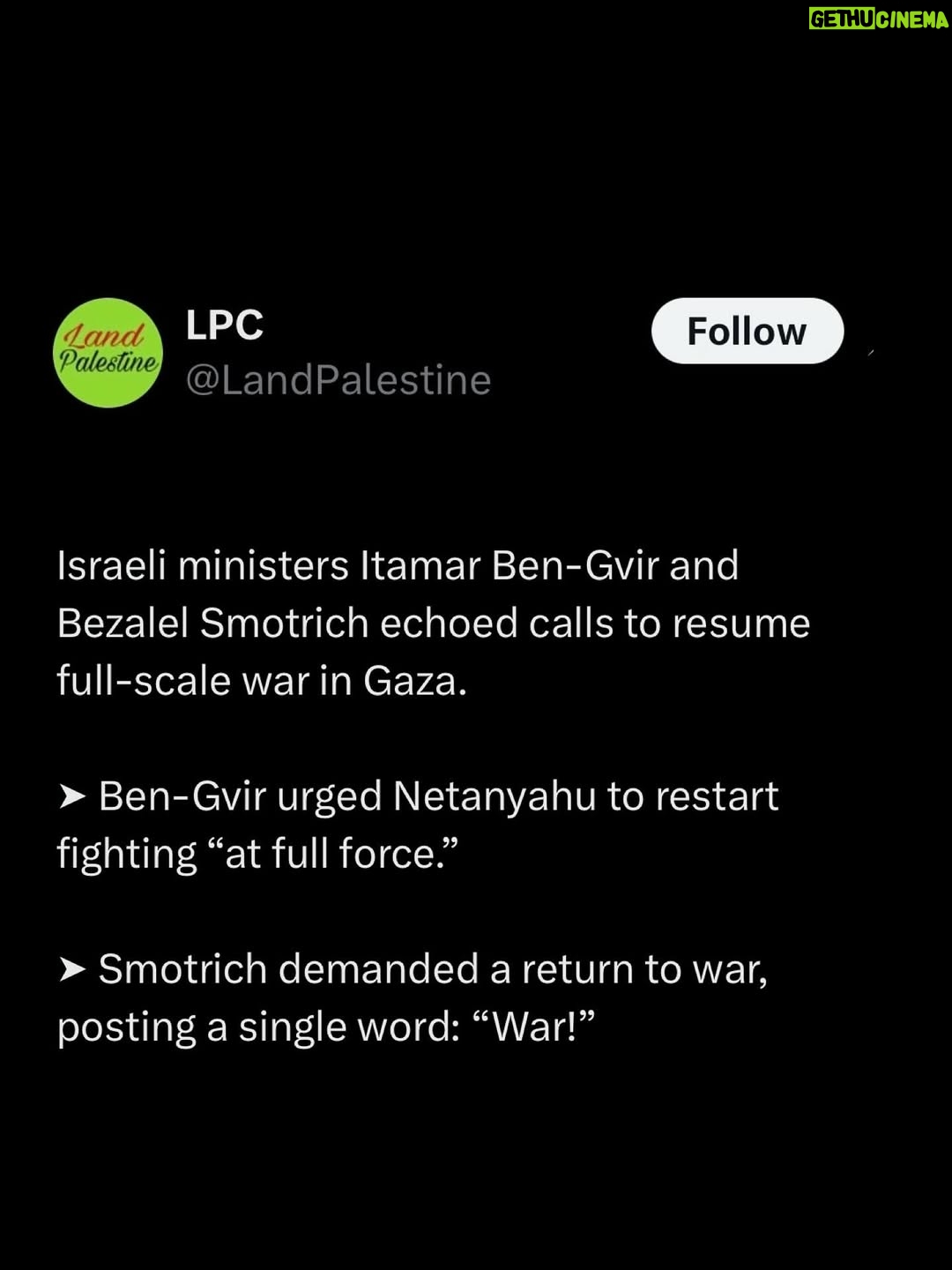 Greta Thunberg - 290.5K Likes - BREAKING : Five Palestinians, including
children, were killed and several others injured in a sudden Israeli airstrike on Al-Zawaida town in central Gaza, marking a serious breach of the ceasefire.

#palestine #usa #landpalestine