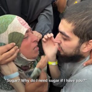 Greta Thunberg Instagram - A Palestinian mother holds a melting chocolate bar after waiting hours to feed it to her son, who has not tasted sugar during the last two years he has spent in Zionist detention. The son, falling at his mother’s feet, refuses the chocolate and insists on kissing her first. “What do I need sugar for when I have you?”

May all our people share in moments like these with their loved ones who remain unjustly detained in Zionist prisons, before and at the hour of Palestine’s liberation.

🎥 Video by @nour_alnajjar96