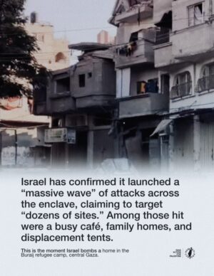 Greta Thunberg Instagram - 🚨 ISRAEL RAINS OVER 100 AIRSTRIKES ON GAZA 🚨

Since dawn, at least 100 Israeli airstr-kes have hit Gaza. At least 15 people have been k-lled so far, with the toll expected to rise in the coming hours as rescue teams reach more areas.

Israel has confirmed it launched a “massive wave” of attacks across the enclave, claiming to target “dozens of sites.” Among those hit were a busy café, family homes, and displacement tents.

On top of slaughter/ng entire families, Israel has announced it will block all aid from entering Gaza until further notice.

TAKE ACTION

* This post includes a free email template — send it to your elected official today - click the link in @humantiproject’s bio, or visit Humanti.org
* You can also use the template as a call guide. Find your MP’s, representative’s or elected official’s number online and speak to them directly.

Demand: Lift the siege, sanctions, a complete two-way trade embargo, and an immediate halt to all weapons shipments to Israel.

Sources on Slide 8