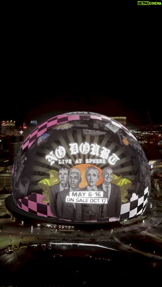 Gwen Stefani - 196.2K Likes - Remain seated, please. Permanecer sentados, por favor. Welcome to the Vegas skyline. 🍊👑 We are pleased to announce our limited engagement run, No Doubt Live @SphereVegas, May 2026. 

Presale begins on Oct 15 at 10am PT.
@vibeepresents ticket/hotel packages on sale today, Oct 10 at 12pm PT.
All tickets on sale Oct 17 at 10am PT. Link in bio.