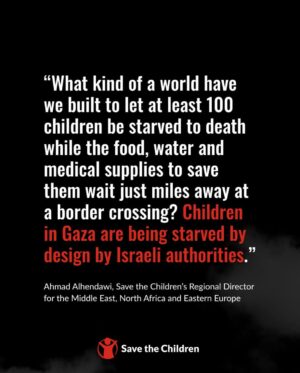Haley Webb Instagram - 🕊️📢What kind of world have we created, where we witness children starved to death while food, water, and medical supplies to save them wait just miles away? It is @not_controversial_ to relentlessly keep demanding impactful action to sanction and stop states committing, funding and supporting the intentional killing of innocent civilians.

📢 @savethechildren 
Art work @yaeljamina 

#stand #againstgenocide #demand #notcontroversial #action #to #save #ourchildren