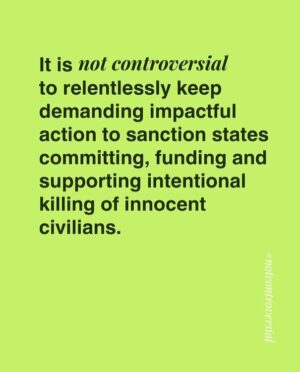 Haley Webb Instagram - 🕊️📢What kind of world have we created, where we witness children starved to death while food, water, and medical supplies to save them wait just miles away? It is @not_controversial_ to relentlessly keep demanding impactful action to sanction and stop states committing, funding and supporting the intentional killing of innocent civilians.

📢 @savethechildren 
Art work @yaeljamina 

#stand #againstgenocide #demand #notcontroversial #action #to #save #ourchildren