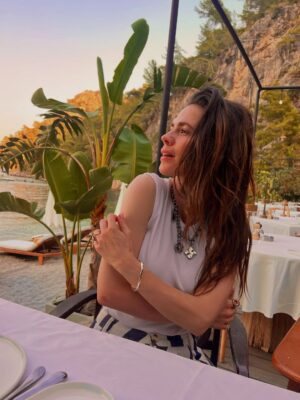 Hayley Atwell Instagram - Took a little break from filming various projects over summer. Had to be the turquoise water, gorgeous hospitality and incredible mezze at @yazzcollective 🕶️