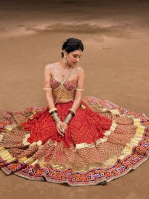 Hemanshii Ruparel Instagram - Can we announce twirling as the best exercise of the year 🙈

In @dhavalpawar_couture 
Make up and hair @sb.blossom.salon 
Twirling @mandapam.garba 
#postoftheday #outfitoftoday #chaniyacholicollection #ghagracholi #tomorrowland #grwm #pictureperfect #readytopose #bandhani #bandhanilove #fyp #explore #explorepage✨ #garbalovers❤️