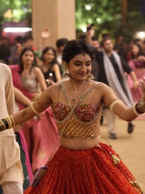 Hemanshii Ruparel Instagram - Can we announce twirling as the best exercise of the year 🙈

In @dhavalpawar_couture 
Make up and hair @sb.blossom.salon 
Twirling @mandapam.garba 
#postoftheday #outfitoftoday #chaniyacholicollection #ghagracholi #tomorrowland #grwm #pictureperfect #readytopose #bandhani #bandhanilove #fyp #explore #explorepage✨ #garbalovers❤️