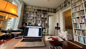 Highdee Kuan Instagram - been floating out of a suitcase since february, basecamps, borrowed rooms, nothing felt like home until this; my late grandfather’s office in berlin, where he wrote many books (including his autobiography). i wrote half a page, took a nap, went for a walk, bought three coffees and called it a week. oh sweet legacy x