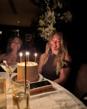 Hilary Duff Instagram - This weekend I celebrated my birthday in the most perfect way. With my favorite people - my husband, my kids, and some of my closet friends. 37 was a wonderful year but I’m kinda future trippin’ about my 38th year around the sun… Thank you for all the birthday wishes. Seeing your love and excitement for whats next is not lost on me. 🪩🍒✨