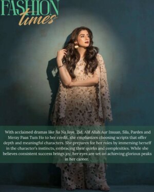 Hina Javed Instagram - Step into the serene strength of Hina Javed on the September 2025 cover of Fashion Times Magazine. This edition celebrates "Calmly Rising," a testament to the power of quiet confidence and grace. Discover how Hina embodies resilience while exploring the latest runway trends from Karachi (SS'25) and a delectable dive into "Biryani: Drama with a Kick." Confidence truly is the ultimate glow!
Coordination: @umermushtaqofficial
Hair & Makeup:@angies.salon
Photography & styling: @hussain.piart
Featuring: @hinajavedofficial
@cosmogroup.pk @zerrittaflowers
For more details visit our website: https://fashiontimesmagazine.com/september-2025-edition/
#FashionTimesMagazine #HinaJaved #CalmlyRising #SeptemberIssue #Fashion2025 #RunwaySS25 #KarachiFashion #Confidence #BiryaniLove #MagazineCover #pakistanicelebríties #FashionModels