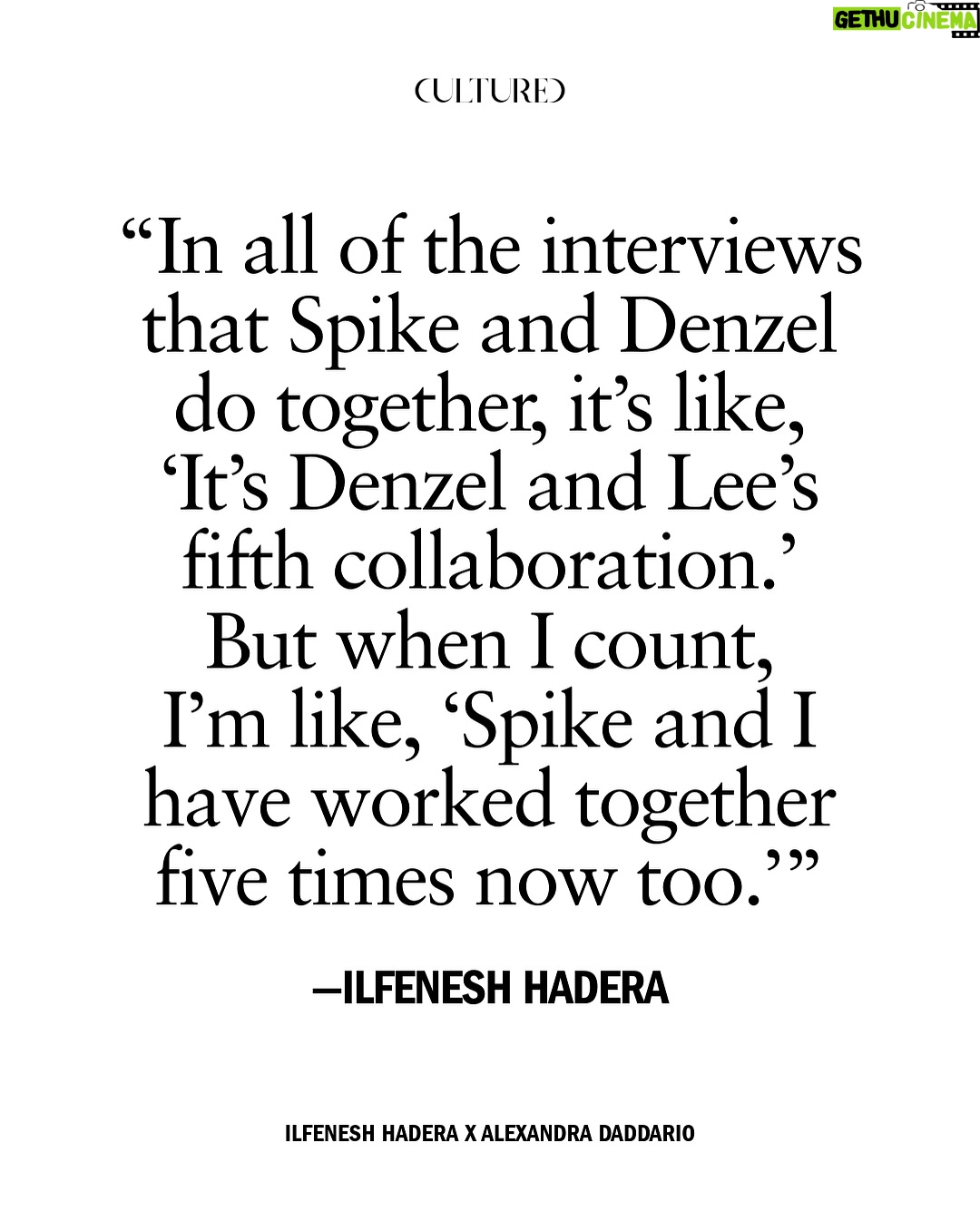 Ilfenesh Hadera - 8.9K Likes - Ilfenesh Hadera and Spike Lee have come a long way together. 

Her starring role in ‘Highest 2 Lowest,’ Spike Lee’s modern day A24 adaptation of an Akira Kurosawa class thriller, marks her fifth collaboration with the Brooklyn auteur, but you’d be forgiven if you didn’t catch her first role with him: a single line in an HBO pilot about boxing that never saw the light of day. Still, she made an impression—over the next decade she’s been a key player in his team of actors (when she’s not scoring plum roles in everything from prestige power struggles like ‘Billions’ and ‘Godfather of Harlem’ to the bouncy beach comedy ‘Baywatch’).

With ‘Highest 2 Lowest’ coming to theaters this week, Hadera caught up with friend, former Baywatch co-star, and current lead of the AMC TV series ‘Mayfair Witches,’ Alexandra Daddario. The two dish on the summer camp-like thrill of filming on location, how their real-life relationships survive industry madness, and keeping track of onscreen kisses. Link in bio to read their conversation.

Photography: @alvinkeanwong
Styling: @erinwalshstyle
Hair: Ursula Stephens 
Makeup: Tatyana Makarova