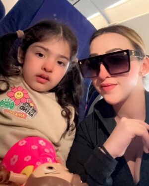 Inaaya Khan Instagram - CAN'T KEEP CALM CUZ IT's MY DAUGHTER BIRTHDAY 😍 🎉 🎂 

 @inaaya.khan17 birthday trip begins ....this day is my most special day of my life which i dont want to replace with any other day ,  also it was her first time experience, sitting solo on the airplane seat during takeoff , as she turns 3 😍 we are sooo happy and excited ... MY BACHAA May ALLAH give you all the happiness in life...mumma,naani, naani & the whole family loves you sooo much ...our little world ..small family ,happy family ♥️ 
:
P:s : the only thing m worried about her birthday is how do we cut cake as inaaya now-a-days is afraid of cake and candles ... even though we try to make her cut cakes still she is very nervous and starts crying ... thinking of to celebrate in some diffrent way ..hope that works .. 🤞😇
:

#3yearold #mydaughter #happybirthday #mylife #happiness #family #inaayakhan #afshakhan