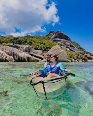 Indrani Das Instagram - “Paradise found in Seychelles—where love meets the ocean and every sunset feels like forever. ❤️🌊 #HoneymoonBliss #SeychellesMagic”