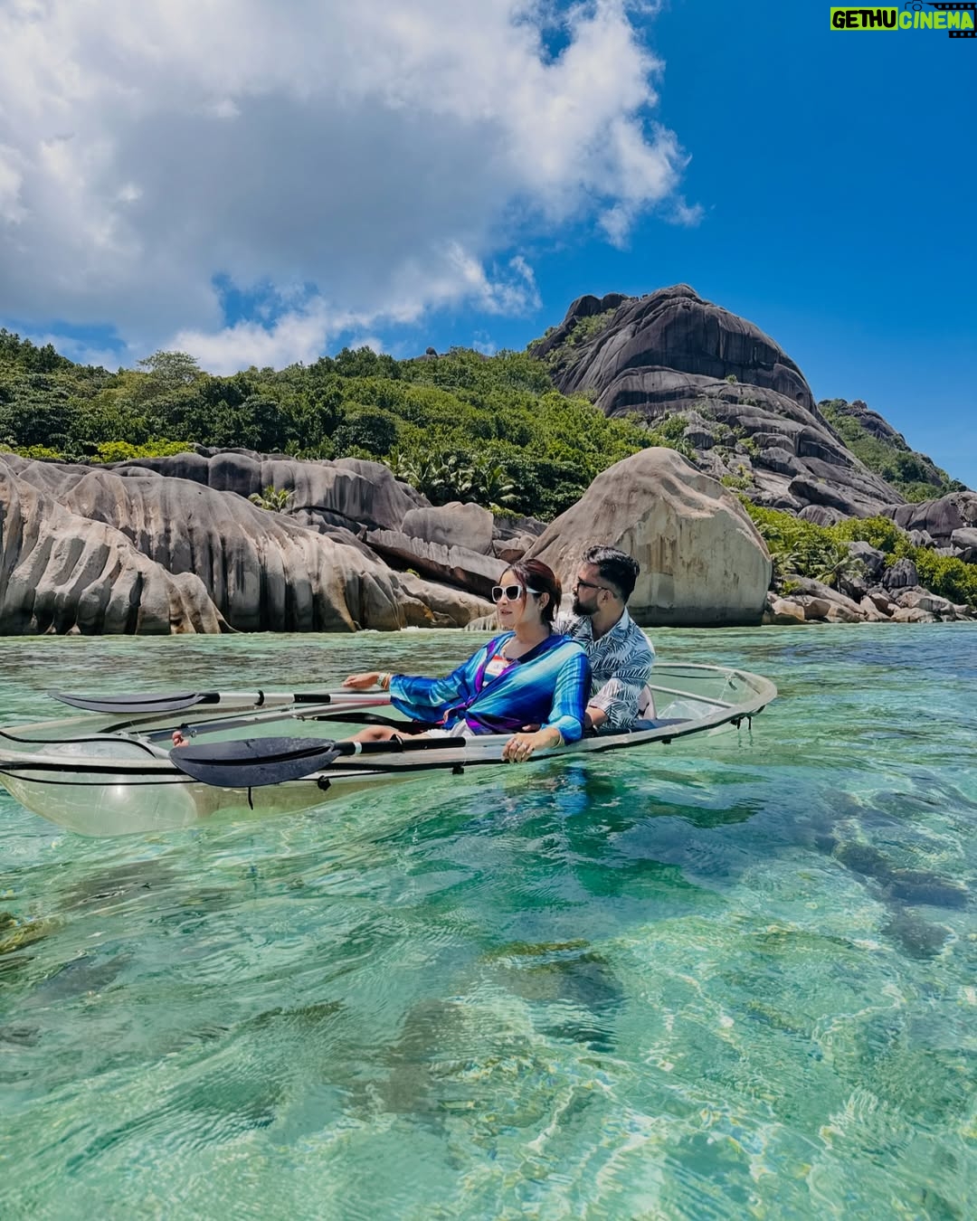 Indrani Das - 1.4K Likes - “Paradise found in Seychelles—where love meets the ocean and every sunset feels like forever. ❤️🌊 #HoneymoonBliss #SeychellesMagic”