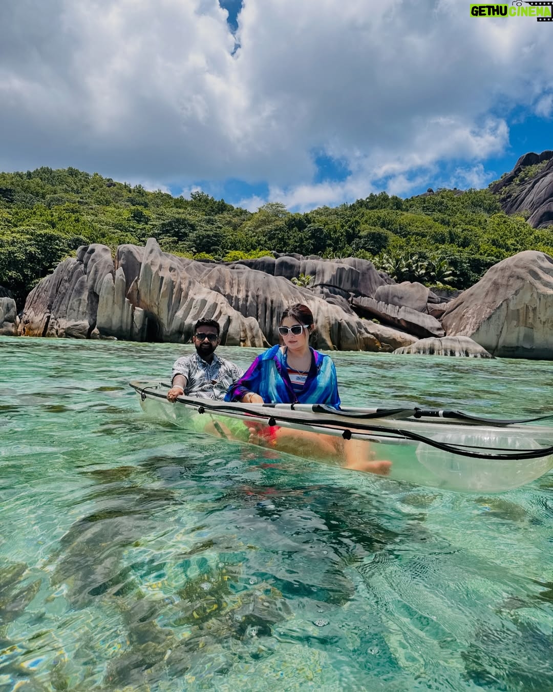 Indrani Das - 1.4K Likes - “Paradise found in Seychelles—where love meets the ocean and every sunset feels like forever. ❤️🌊 #HoneymoonBliss #SeychellesMagic”