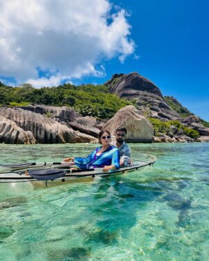 Indrani Das Instagram - “Paradise found in Seychelles—where love meets the ocean and every sunset feels like forever. ❤️🌊 #HoneymoonBliss #SeychellesMagic”