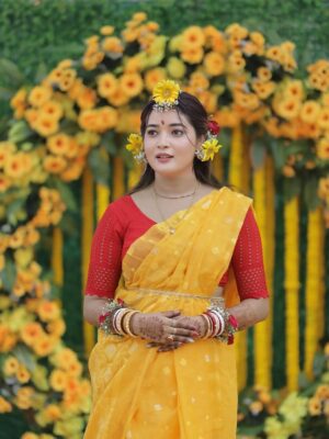 Indrani Das Instagram - গায়ে হলুদ 🌼🌼 #insta #wedding #bangalianalove