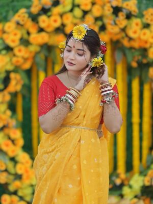Indrani Das Instagram - গায়ে হলুদ 🌼🌼 #insta #wedding #bangalianalove