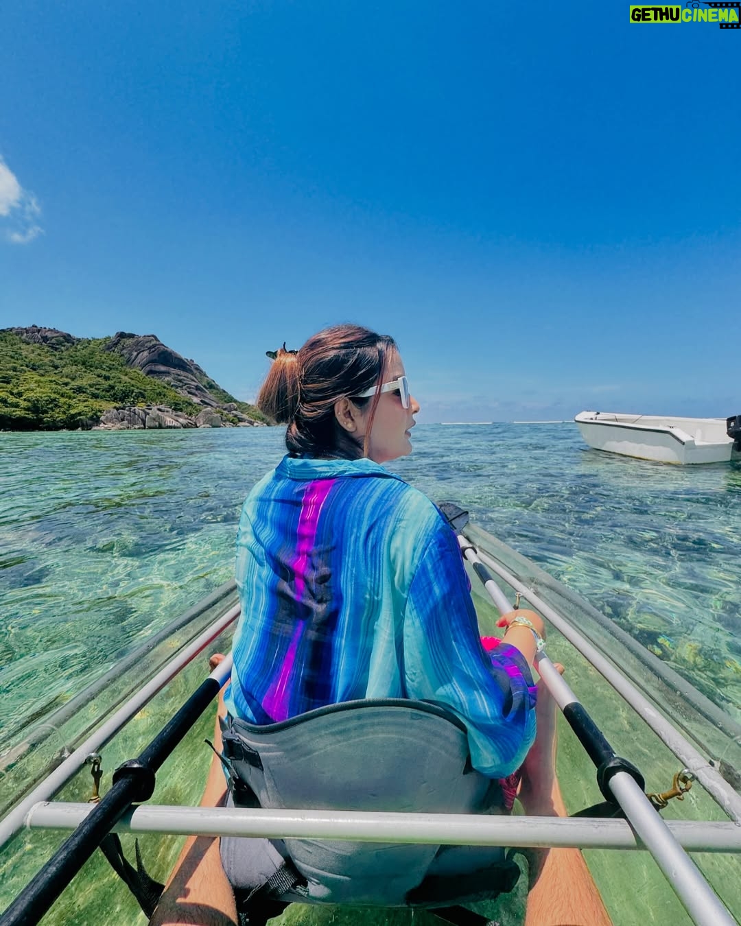 Indrani Das - 1.4K Likes - “Paradise found in Seychelles—where love meets the ocean and every sunset feels like forever. ❤️🌊 #HoneymoonBliss #SeychellesMagic”