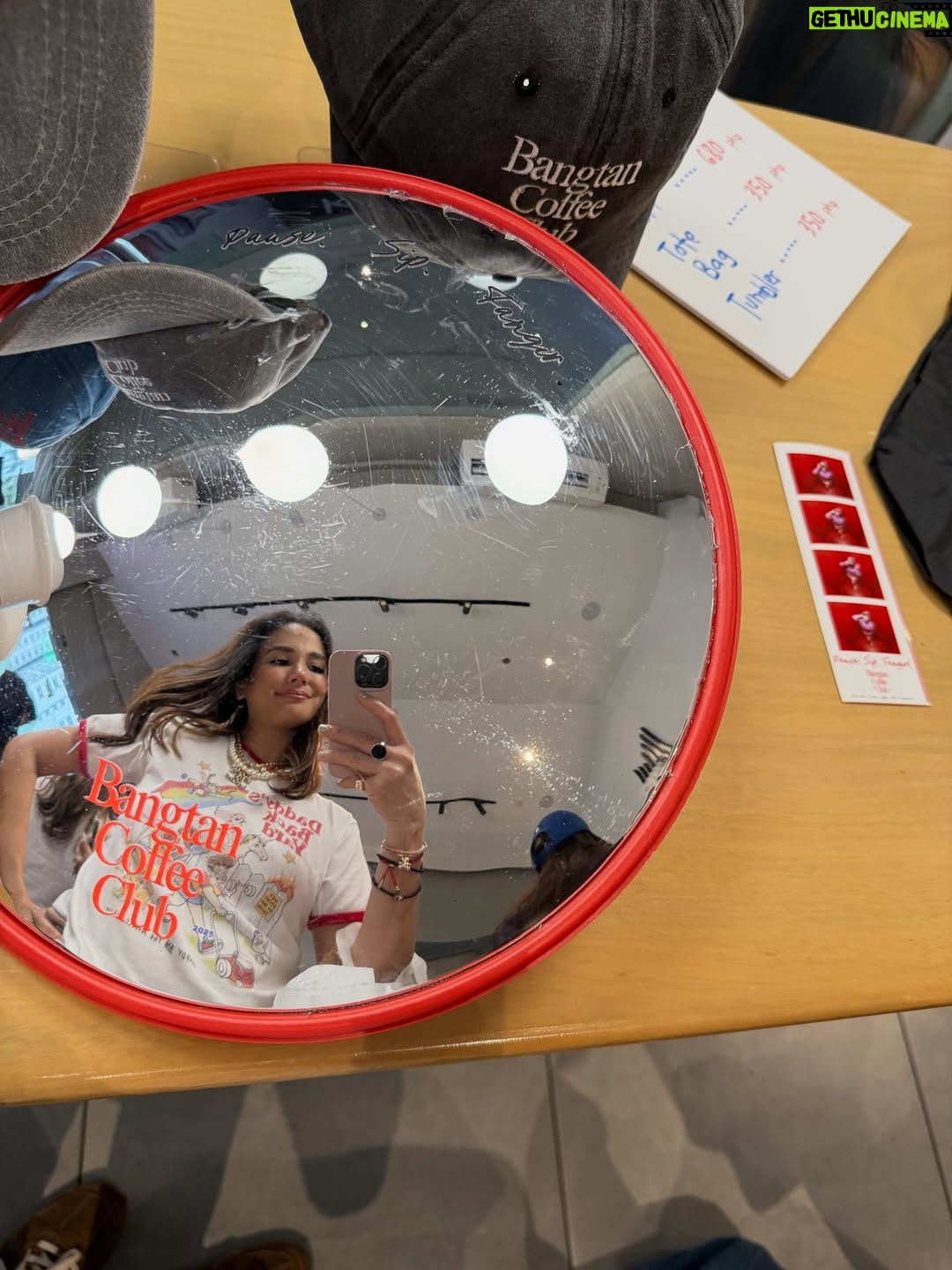 Isabel Oli - 42.7K Likes - My 💜 was yelling V-mode all day yesterday. Swipe left to see what happened at the @bangtancoffeeclub launch… perfumes that complicate choices, caps and tees that scream main character energy. So awesome meeting fellow ARMYs and all the BTS updates😅 Congratulations to @tankeelyttlelapid and @telayrobles!!!

OOTD: Wrapped myself in a bias-inspired look pulled straight from V—yes, I went full “V, but make it me”. 🐻 

📸 @nikkamgarcia