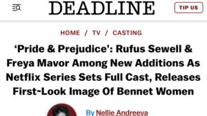 Isabella Sermon Instagram - Very excited to join this awesome cast as Georgiana Darcy 😁
@netflixuk