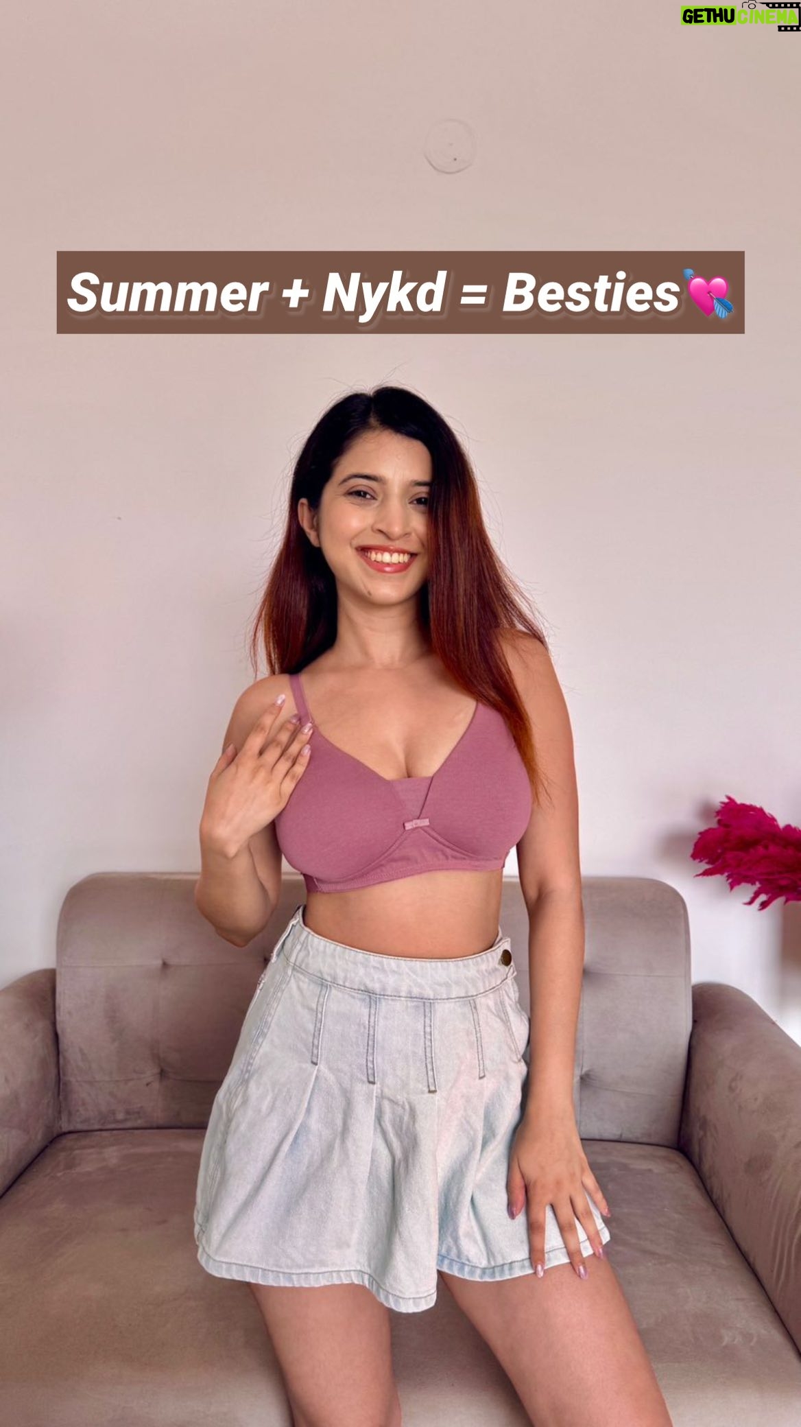Ishita Anand - 1.3K Likes - Hot days zero drama‼️ @nykdbynykaa’s Breathe cotton bra is made with soft breathable cotton, mesh wings and a no-wire structure that supports without squeezing.

Comfort certified, summer approved ☀️

Product: NYB003

#nykd #nykdbynykaa #nykdcomfortchallenge #comfiestbraever

[cotton bra, breathable lingerie, non-wired bra, soft everyday bra, summer friendly bra, lightweight bra, no underwire, comfy bra, everyday essential, Indian lingerie brand, soft cup bra, cotton padded bra, wireless bra for women, daily wear bra, skin-friendly bra]